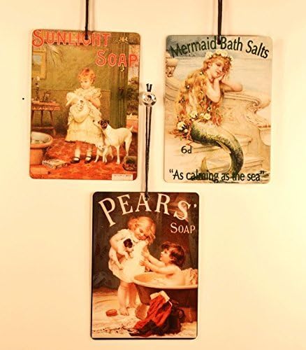 Vintage Metal Signaments, Holiday, Mermaid Bath Salts, Pear Soap, Sunlight Soap