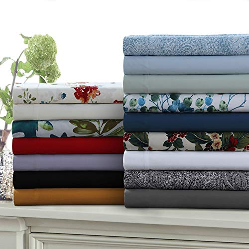 Tribeca Living 120MFSHEETFUSK Ultra-Soft Solid Deep Pocket 6-Piece Sheet Set, Full, Sky Blue