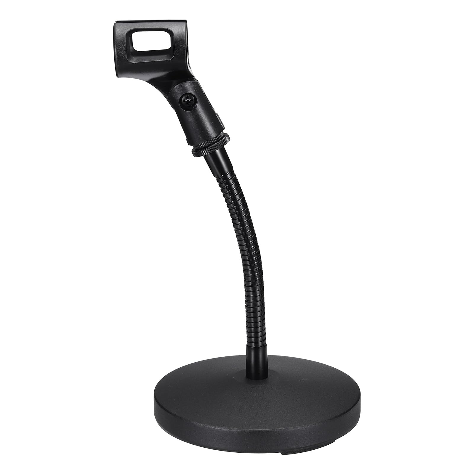 QUARKZMAN Soporte De Micrófono De Mesa Con Cuello De Cisne 140x270x185mm | Soporte Ajustable Para Micrófono, Adaptador Flexible Para Micrófono Inalámbrico, Con Base Ponderada
