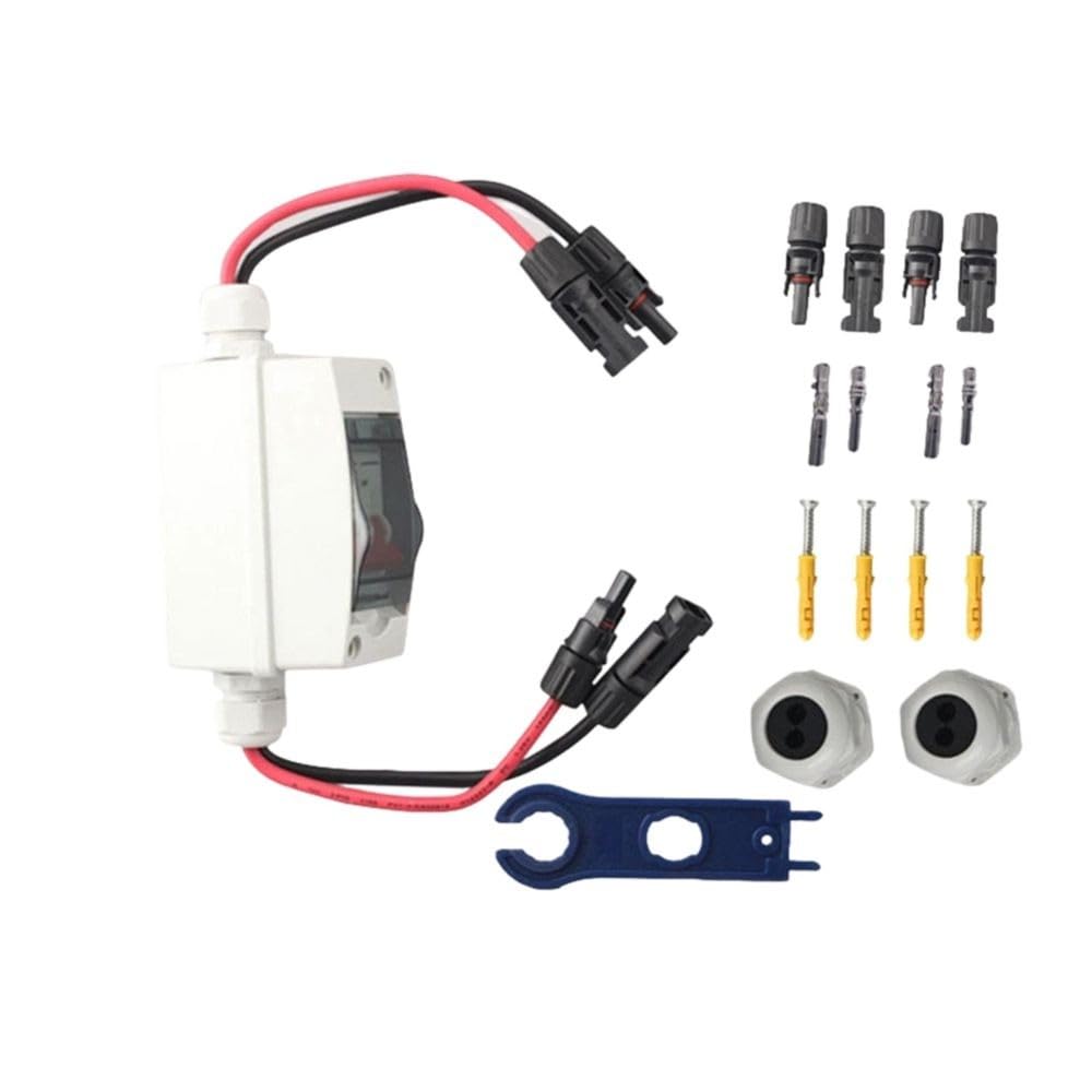 Jnchdghwa White 2P 16A Mini Circuit Breaker Pv Disconnector With Ip65 Waterproof Distribution Box Dc500v Photovoltaic Disconnec Disconnecting Function