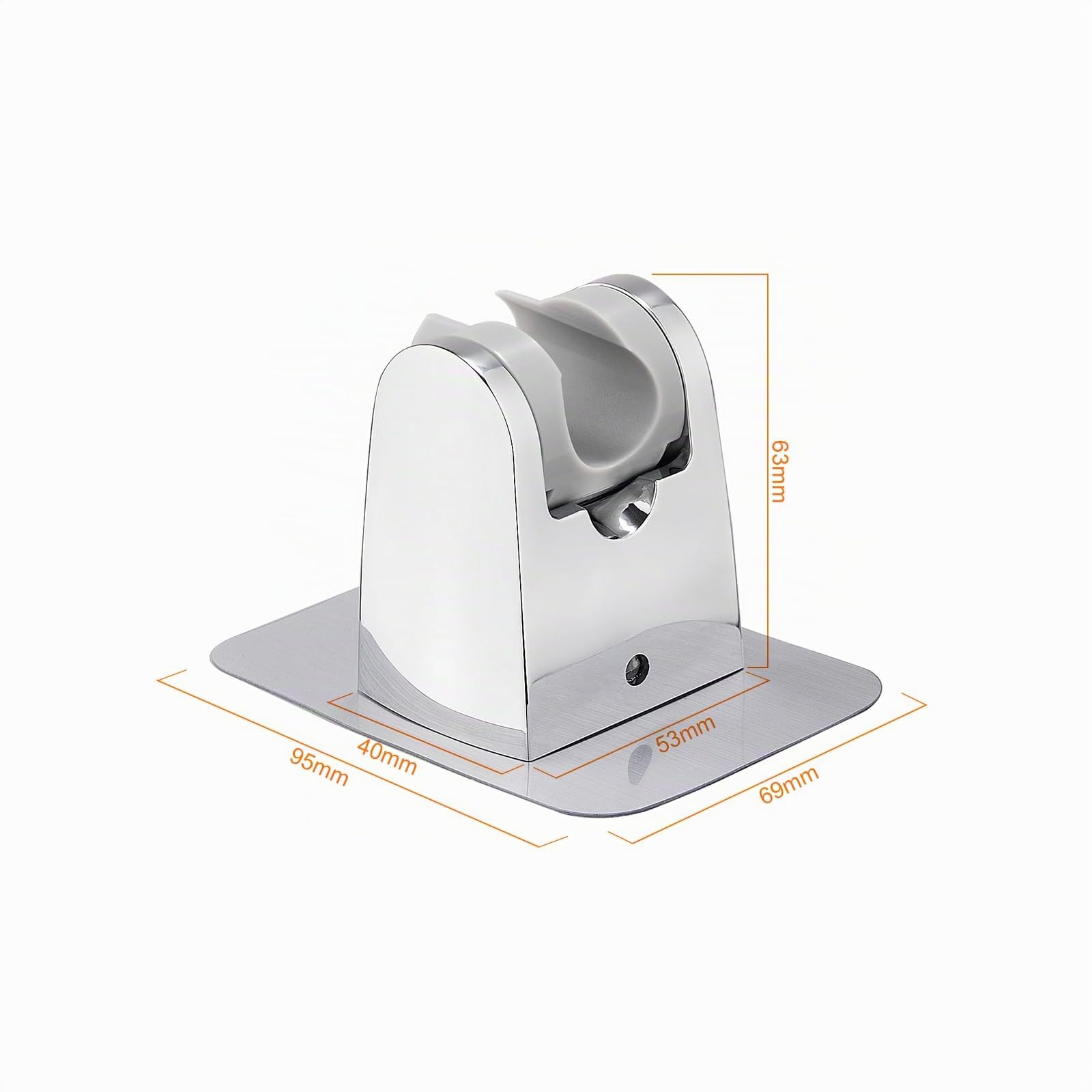 Edouard Rousseau - Mitigeur Thermostatique Bain-Douche Volga 2 - Remplissage Rapide & Ibergrif M20405, support de pommeau de douche sans perçage adhésif 3M - support de douche réglable (45°)