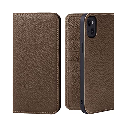 HANATORA for iPhone 15Plus �P�[�X �蒠�^ �{�v �X�}�z�P�[�X �X�}�z �X�^���h �R�[�h�z���_�[ �t�� �V�������N�J�[�t���U�[ �}�O�l�b�g�Ȃ� �g�[�v PH-15Plus-Taupe �M�t�g �a���� ���� �j�� �ޏ� ���ꂳ�� ��