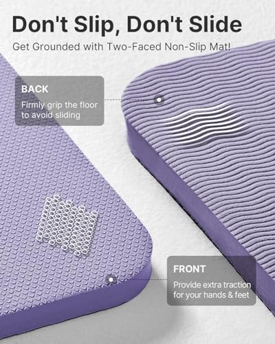 Image of YOTTOY Yoga Mat,Extra Thick Yoga Mat (1 /2inch),Professional TPE Exercise Mat,Non-Slip Workout Mat for Yoga, Pilates, Fitness, Barefoot Workouts, Home Gym Studio with Strap