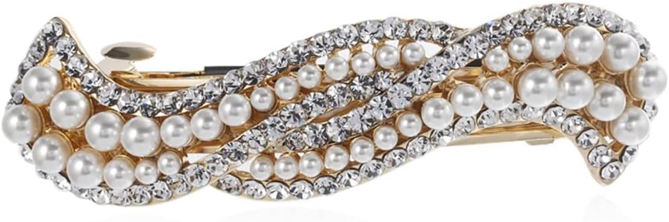 母の頭飾りフェイクパールヘアクリップワンクリップヘアカード後頭部ポニーテール水平クリップ春クリップ