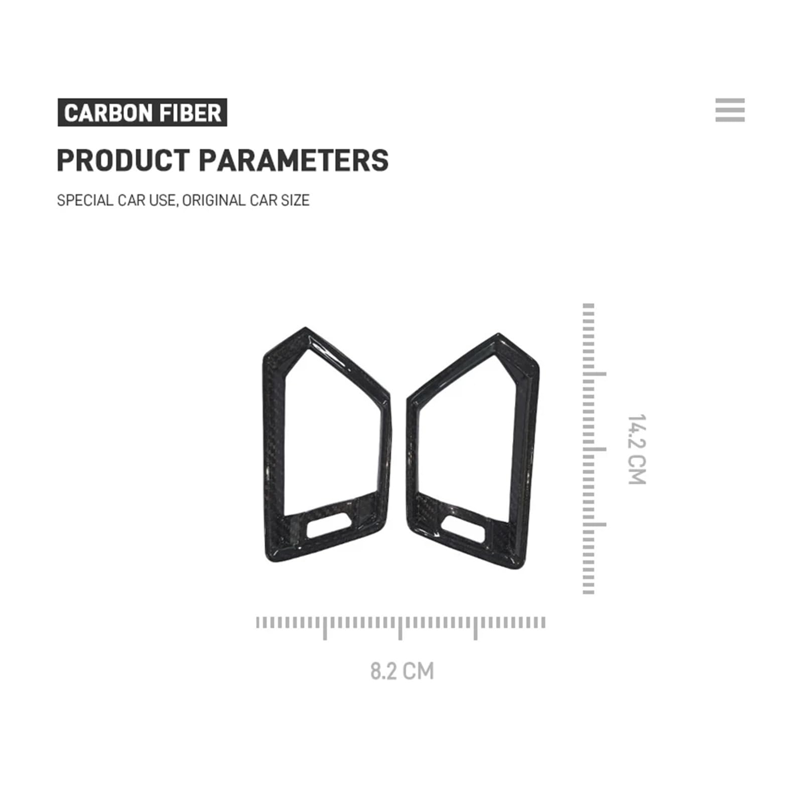 Compatible for BMW 3 Series G20 G28 2020-2023 Accessories Car Side Air Vent Frame Cover Trim Decoration Carbon — view 4