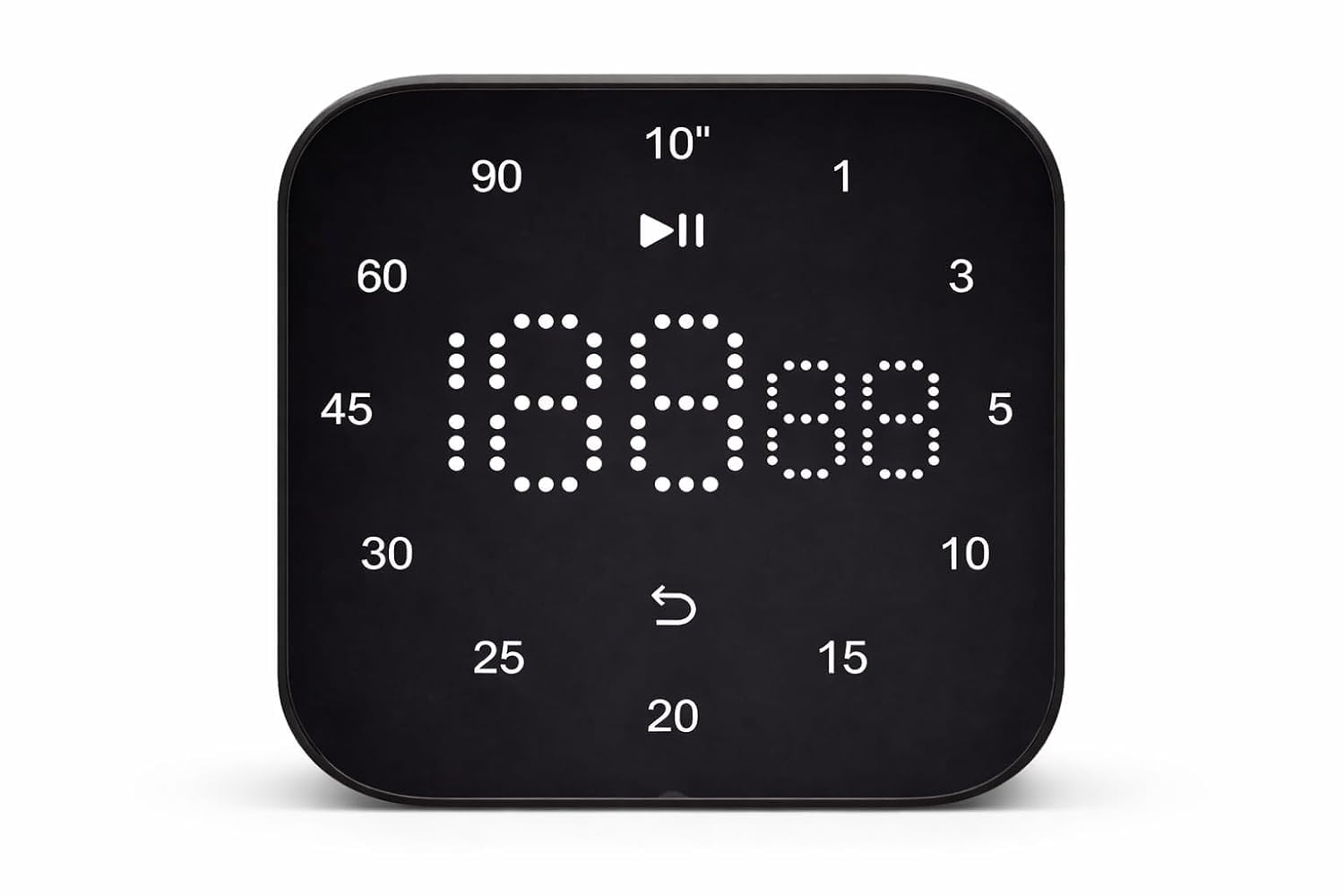 AERYS 199 Minute 60 Second Touch Magnetic Digital Kitchen Timer, Manual Countdown Kitchen Timer Countdown Clock for Seniors, Adult and Kids to Use (Pure Black)