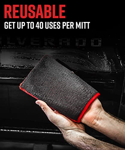 Adam's Clay Mitt - Medium Grade Clay Bar Infused Mitt | Car Detailing Glove Quickly Removes Debris From Your Paint, Glass, Wheels, & More #TOP5