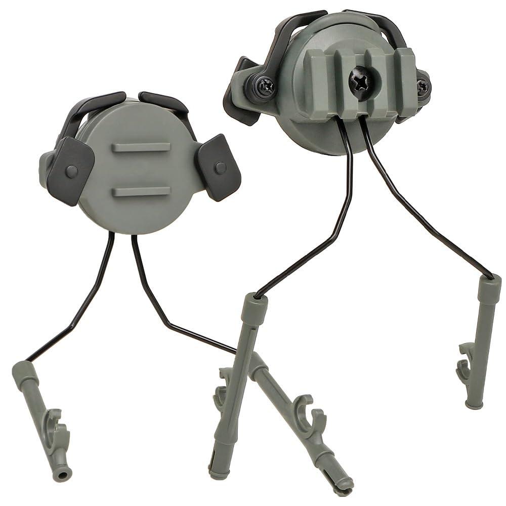 2PCS ARC Rail Suspension Headset Bracket Ear Muff Adapter For Tactical Helmets – Tool-Free Mount On FAST Helmet