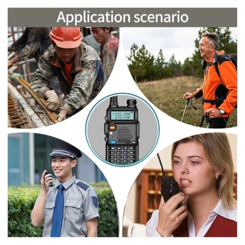 Walkie talkie tri-power de gran alcance con 128 canales y micrófono de mano incluido 7