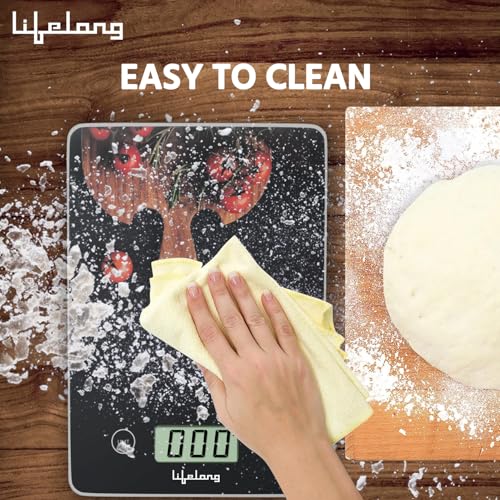 Image of Lifelong Digital Kitchen Weighing Scale for Cooking & Baking | Multipurpose Food Weight Machine with TARE Function, Backlit LCD Display | Precise Measuring Home, Diet,Ingredients