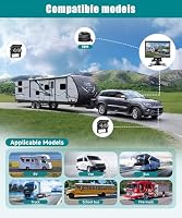 VECHTEL 2*Rückfahrkamera Kabel mit 7 Zoll TFT Monitor,Einparkhilfe,18 LED Rückfahrkamera Auto Nachtsich/IP68 Wasserdicht für SUV LKW Wohnmobil,DC 12–24 V,10m+15m Kabel – Ansicht 2
