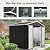 UDPATIO Metal Outdoor Storage Shed 8FT x 6FT, Outside Lockable Garden Shed Steel Anti-Corrosion Outdoor Storage House with Lockable Door for Trash Can, Bike, Backyard Garden Patio, Dark Grey