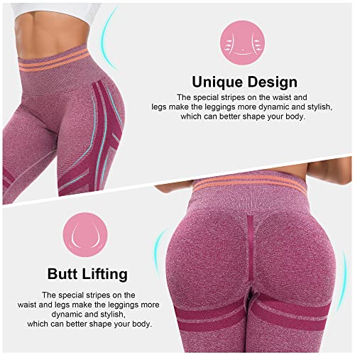 ShinyStar Women's Seamless High Waisted Yoga Leggings Stretch Gym Workout Running Leggings - Image 3
