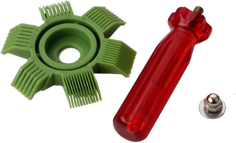 Radiator Condenser Evaporator Fin Comb, Conditioner Coil Straightener Cleaning Tool 8-15 FPI, Rubber Handle HVAC Repair