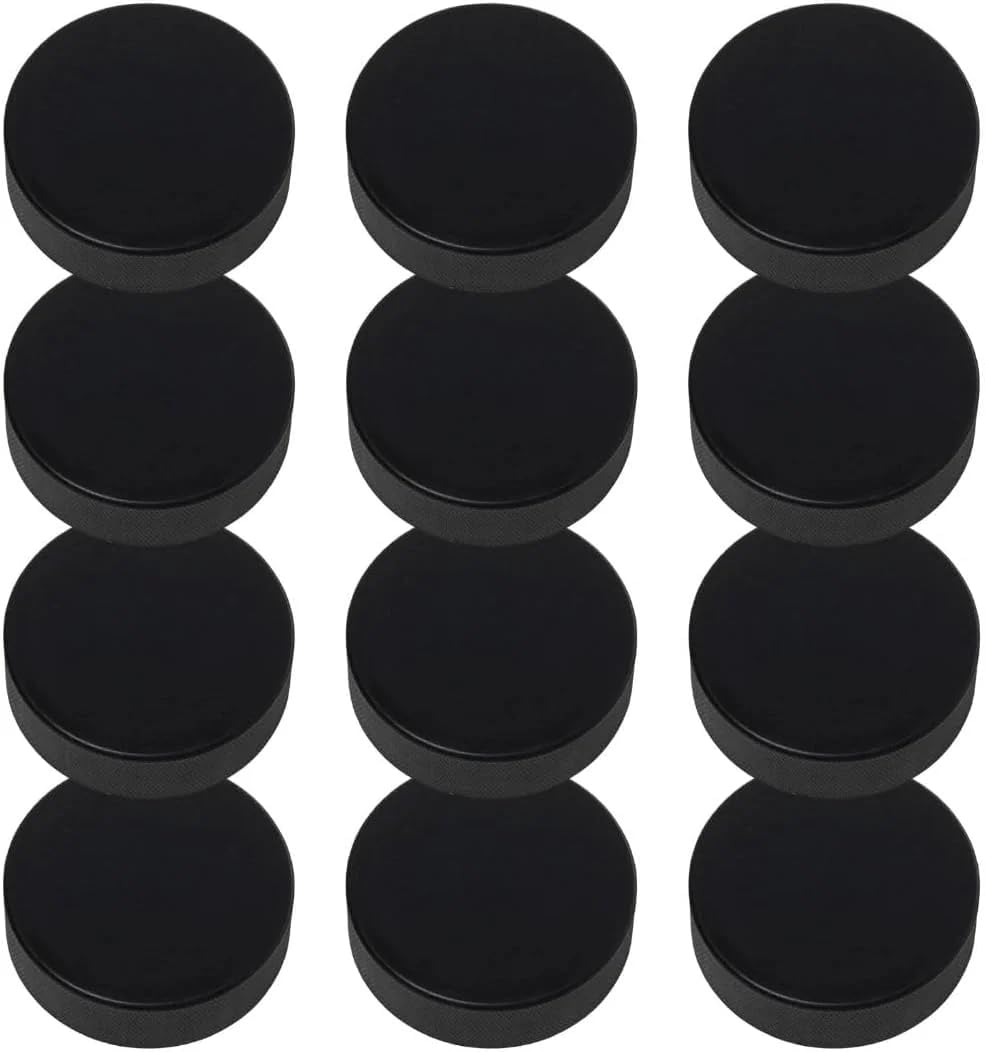 TronX Official Regulation Ice Hockey Pucks (12 Pack)