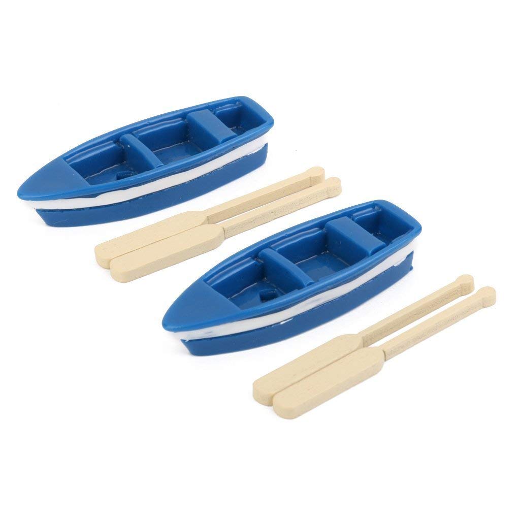 Bloom Bagicha Miniature Boat with 2 Oars for Fairy Garden/Landscaping/Tray Gardening/Terrariums (Set of 2 pcs) (B07WN9RM95) Amazon Price History, Amazon Price Tracker