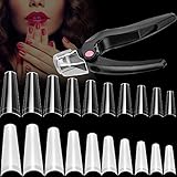 ✔ NAIL KIT: 10 different sizes, suitable for most fingers, you can trim the length of the nail according to your needs.