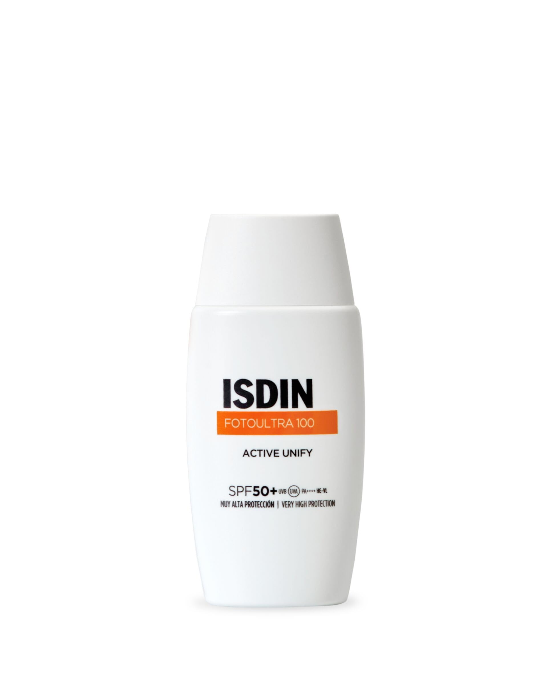 ISDIN FotoUltra 100 Active Unify SPF 50+ - Protector solar facial, Despigmentante, 50 ml