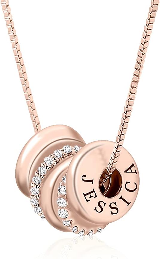 Eternal Love Personalized Mother Name Necklaces with 2-8 Engraved Name Beads Custom Family Necklace for Mother's Day Women Wife