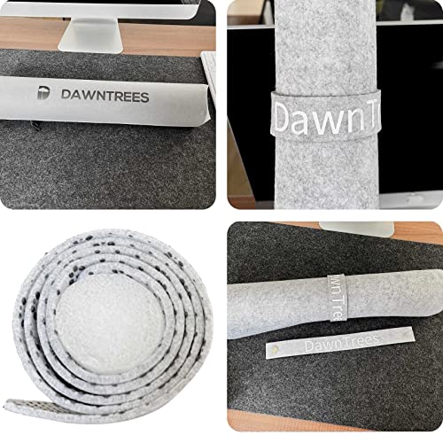 Image of DAWNTREES Felt Desk Pad,Large Keyboard Mat,Wool Desk Mat,Extra Large Felt Mouse Pad for Computers,Laptops, Offices and Homes. (Light Gray)