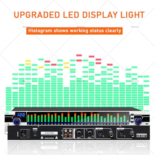 Ecualizador digital para sistema de audio estéreo en casa, ecualizador gráfico profesional de 31 bandas y doble canal, visualizador LED para karaoke, KTV, escenario y presentaciones en vivo miniatura 6