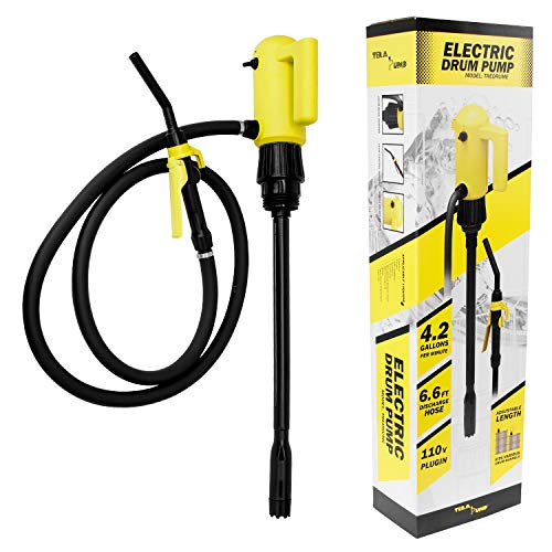 Genuine TERAPUMP 21.75-33.25 inch 55 Gallon Drums Telescopic Plug-in Electric Barrel Pump for Diesel Gasoline Kerosene DEF AdBlue Antifreeze Windshield (Washer Fluid) Detergent