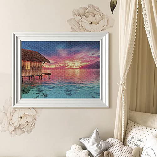 Clementoni | Peace Puzzle – Living The Present pour Adultes 14 Ans+ | 500 Pièces | Ambiance Zen avec Coucher de Soleil | Playlist Spotify Relaxante | Carton Recyclé Certifié FSC | Ideé Cadeau