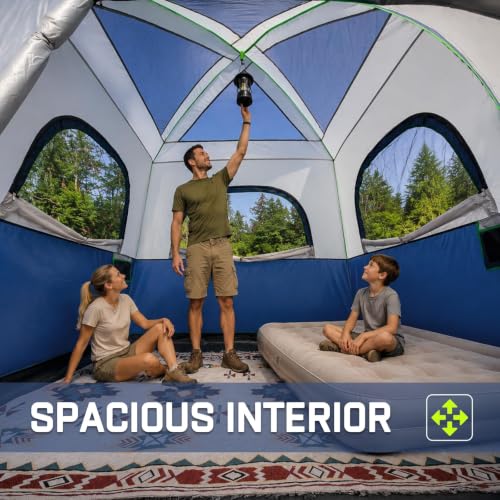 Happy Travel Tent 4 Person Tents for Camping, Tall Cabin Tent with Rainfly - Image 3
