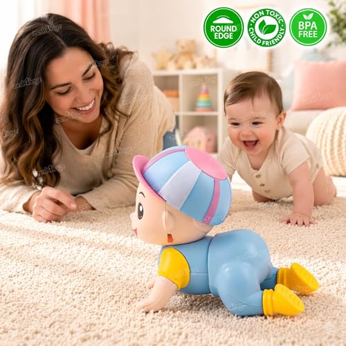 Image of Zest 4 Toyz Musical Toys for Kids | Crawling Baby Toys for 6 to 12 Months | Interactive Learning Sound Action Toy with Soft Music for Babies Toddlers Infant | Birthday Gift | (Assorted Color)