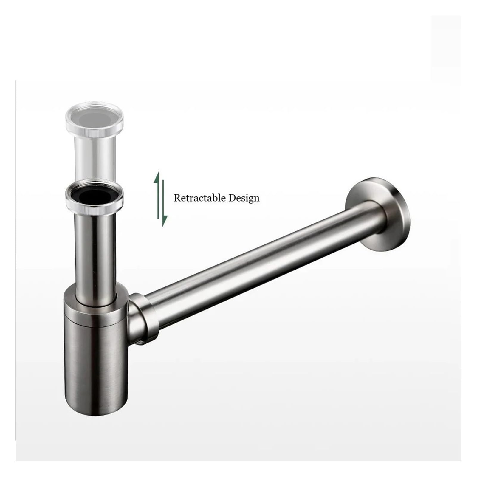 Bouteille de lavabo, plomberie, piège en P, Siphon d'évier salle bains, Kit tuyaux d'égout, corps laiton noir mat 1 pièces Pour Bain(Gold)