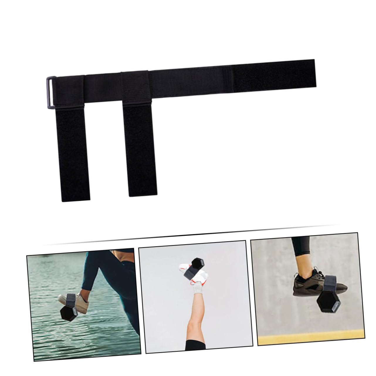 Yardwe 4 Stück Hantelgurte Befestigen Fuß Fallen Band Fesselriemen Dip-gürtel Fitness-hantel Plantar Pilates Gewichthebergurte Fitnessstudio Verstellbare Hanteln Drücken Kabel Black Nylon
