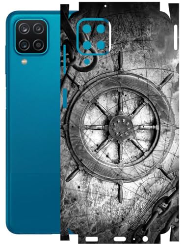 Image of AtOdds - Full Body Back Screen Guard Protector Film - Lamination Wrap Skin Sticker Compatible with Samsung Galaxy A12 | Scratchproof Matte Finish (Voyage)