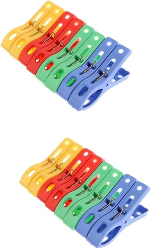 NOLITOY 80 ganchos de plástico para colgar fotos, pinzas de línea de lavado, pinzas de secado al aire, clips para colgar toallas, clips de fijación