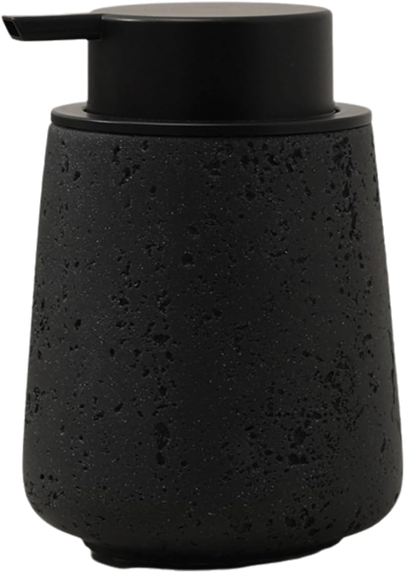 KUAYEOCF Soap bottle， Bathroom, kitchen soap dispenser 10.6 ounces modern minimalist style(Black)