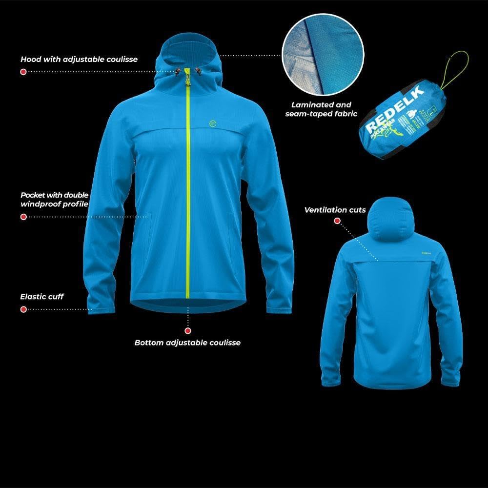 Red Elk - Chaqueta cortavientos y agua ligera y compacta Agua - Negro-S