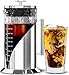 Cafe du Chateau Macchina da caffè freddo – 1 litro – Filtro in acciaio 304 – Macchina caffè in vetro borosilicato – Caraffa per preparazioni cold brew con doppia guarnizione ermetica