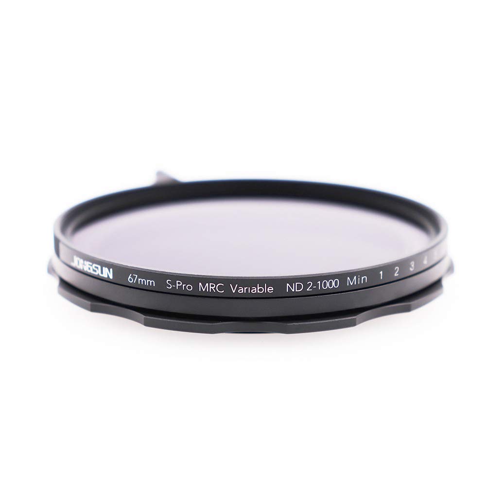 JONGSUN Filtre ND Variable 67mm, S-Pro MRC 16 Couches Revêtements Nano, 10 Arrêt ND2-ND1000 Graduées, Caméra Filter Densité Neutre