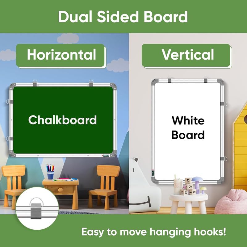 Image of 2x3 feet Non-Magnetic White Board for Kids, Home & Kitchen with Heavy-Duty Aluminium Frame, Scratch-Proof & Corrosion-Proof Surface Whiteboard, Size - 3x2 Feet