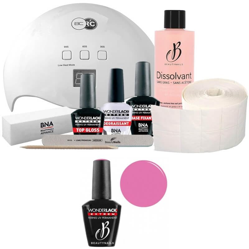 Beauty Nails + lámpara de 48 vatios Wonderlak extrema Beautynails HOT PINK WLE083