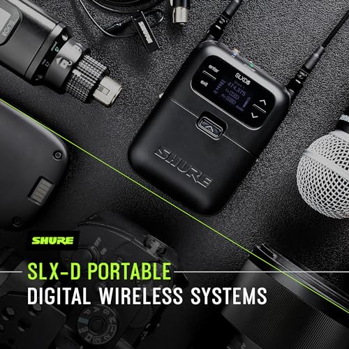 Image of Shure SLXD35 Portable Digital Wireless Plug-On System with SLXD3 Plug-On Transmitter and SLXD5 Single-Channel Portable Receiver | J52 Band (SLXD35-J52)