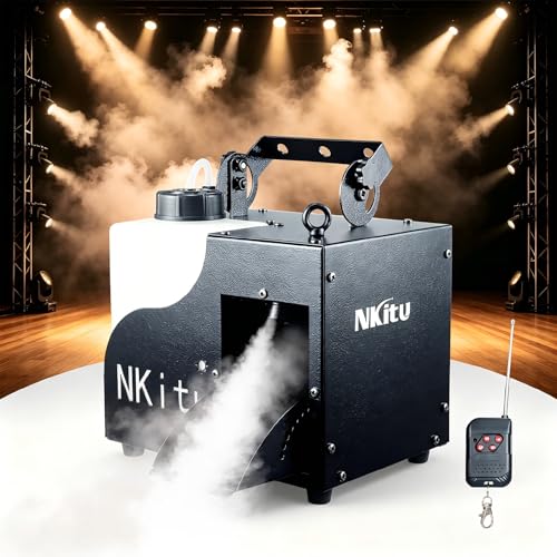 600W Portable Haze Fog Machine, DMX & Remote Control Stage Fogger with 1L Tank, 4 Minutes Warm-up, Auto Clean, Perfect for Party Wedding KTV Club Stage Halloween