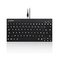 Perixx USB PERIBOARD-326 Mini tastiera cablata retroilluminata con tasti a basso profilo