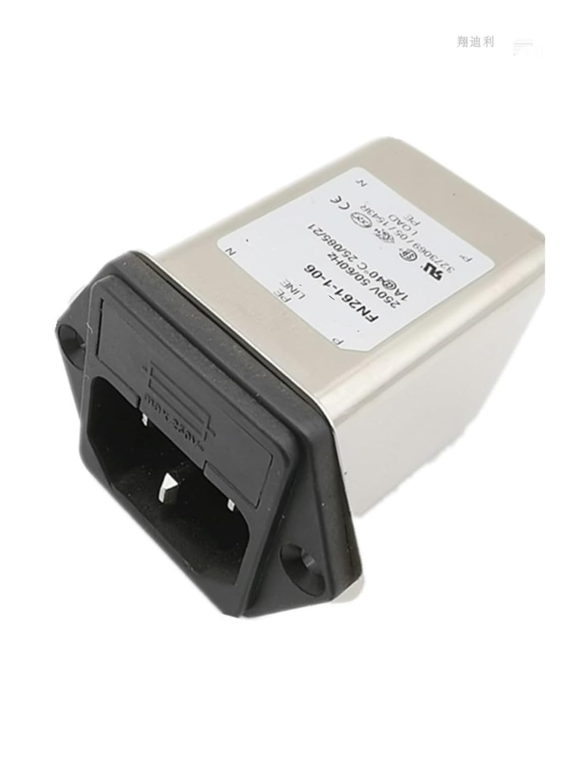 AC Socket Insurance Filter FN261-1-06 Anti-Interference Single-Phase Power Filter