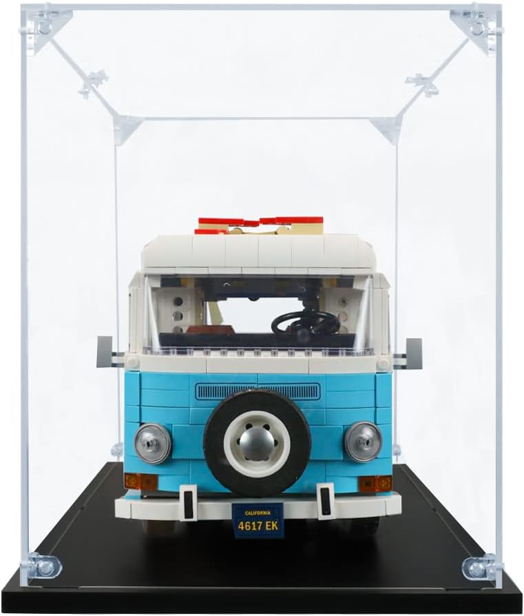 Acrylic Display Case Compatible for Lego T2 Camper Van #10279, Dustproof Display Case (Case Only) (Lego Sets are NOT Included)