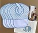 6pcs Blue Bib to Cross Stitch, 14ct, cotton big size thick material cotton blank bib cross stitch kit