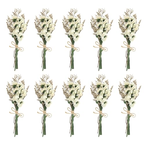 Mini ramo de flores secas PATIKIL, 10 piezas miniatura 1