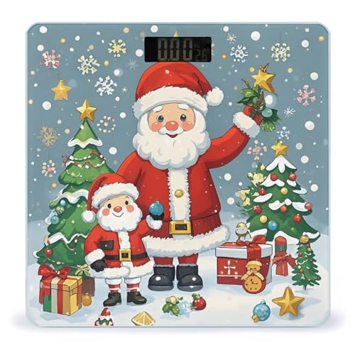 Báscula digital de baño con vidrio templado y pantalla LCD miniatura 1