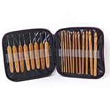 Incluye 20 pcs ganchillos de bambu para cumplir con las diferentes necesidades