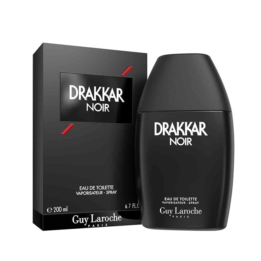 Drakkar Noir di Guy Laroche - Iconica Fragranza d'Autore - Eau de Toilette- Mix di Fougère e Spezie Aromatiche - Colonia da Uomo a Lunga Durata - Fragranza da Giorno e da Sera, 200 ml