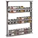 Country Rustic Style Brown Wood 3 Tier Wall Mounted Kitchen Condiment Storage Organizer Shelf Rack